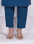 Miravan Womens Blue Straight Kurta with Palazzo Set