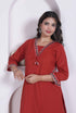 Miravan Womens Brown Straight Kurta Set