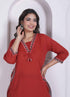 Miravan Womens Brown Straight Kurta Set