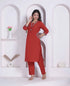 Miravan Womens Brown Straight Kurta Set