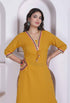 Miravan Womens Yellow Kurta and Palazzo Set