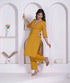 Miravan Womens Yellow Kurta and Palazzo Set