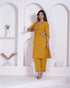 Miravan Womens Yellow Kurta and Palazzo Set