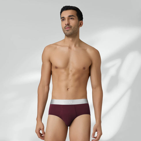XYXX Illuminati Modal Briefs Dark Maroon