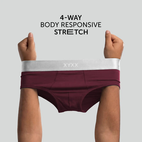 XYXX Illuminati Modal Briefs Dark Maroon