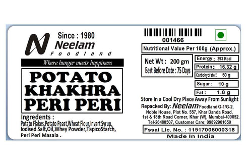 Neelam Foodland Potato Khakhra Peri Peri