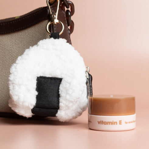 The Face Shop Vitamin E Rice Lip Scrub 14g With Free Sushi Pouch