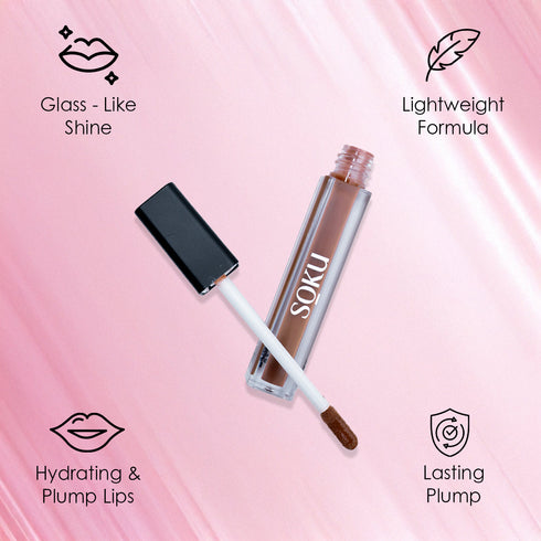 Soku Cosmetic WINK & WOW Plumping Lip Gloss - Lush Hush