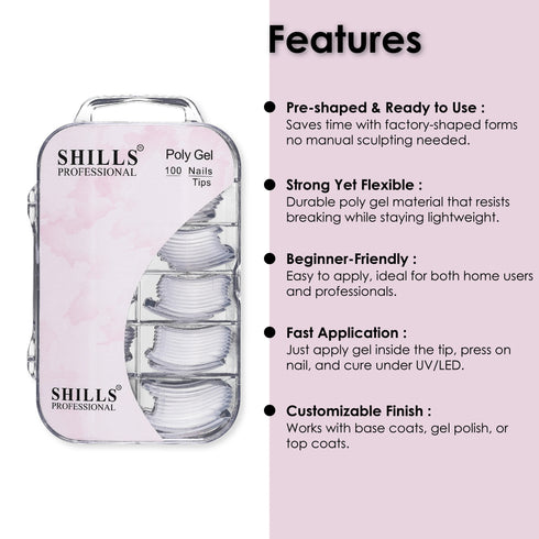 Shills Professional Poly Gel Tips 100pcs