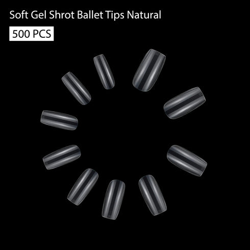 Shills Professional Soft Gel Square Tips-PT12-CLEAR
