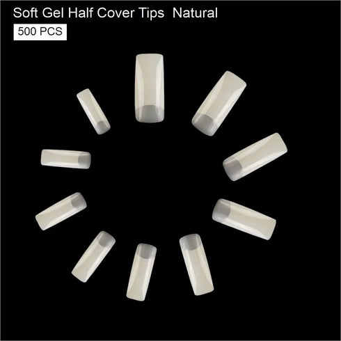 Shills Professional Soft Gel Half Cover Tip-PT13-NATURAL