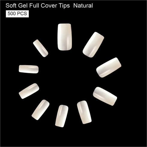 Shills Professional Soft Gel Full Cover Tip-PT15-NATURAL