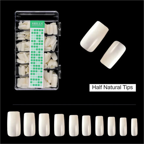 Shills Professional Soft Gel Full Cover Tip-PT15-NATURAL
