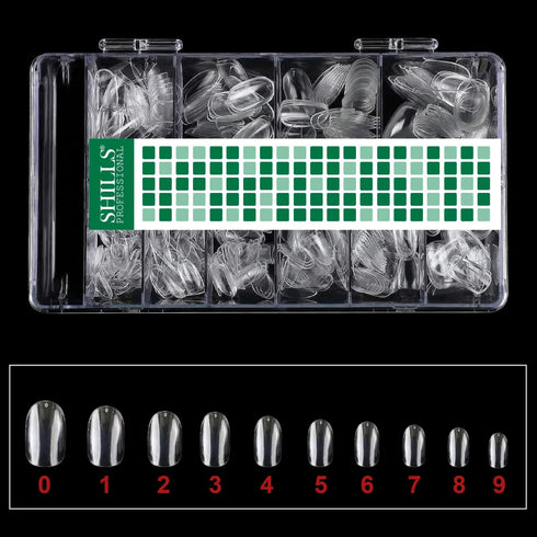 Shills Professional Soft Gel Short Oval Tip-PT23-CLEAR