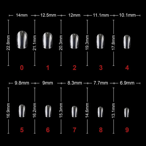 Shills Professional Soft Gel Short Oval Tip-PT23-CLEAR