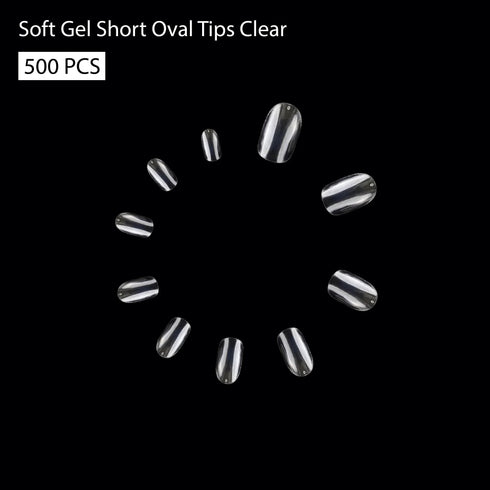 Shills Professional Soft Gel Short Oval Tip-PT23-CLEAR