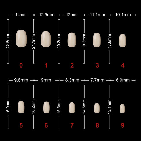 Shills Professional Soft Gel Short Oval Tip-PT23-NATURAL