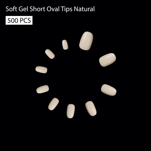 Shills Professional Soft Gel Short Oval Tip-PT23-NATURAL