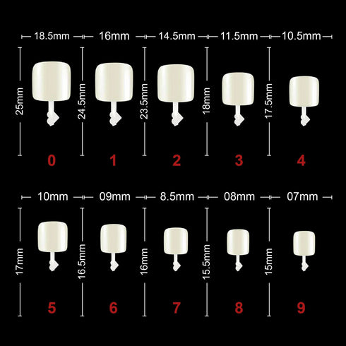 Shills Professional Soft Gel Toenail Tips-PT24-NATURAL