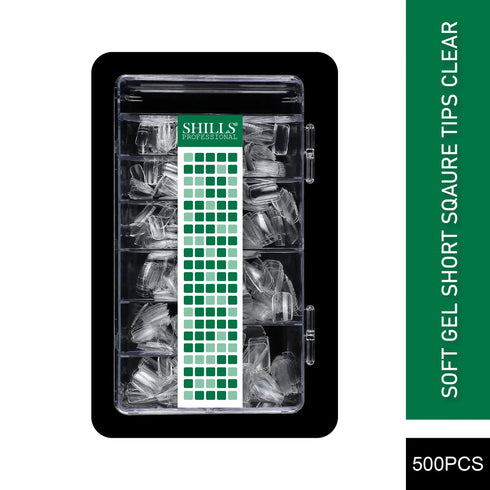 Shills Professional Soft Gel Short Square Tip-PT25-Clear