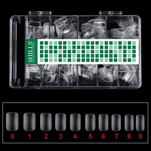 Shills Professional Soft Gel Short Square Tip-PT25-Clear