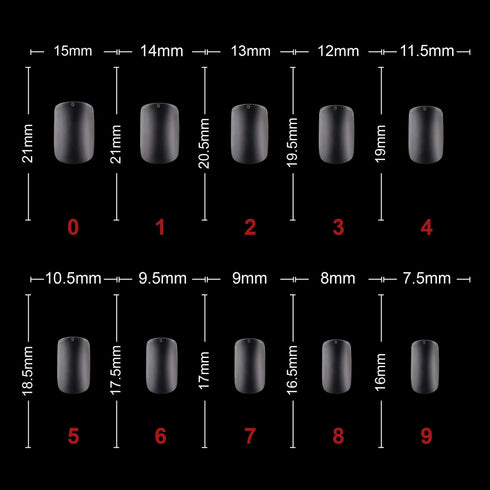 Shills Professional Soft Gel Short Square Tip-PT25-Clear