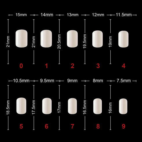 Shills Professional Soft Gel Short Square Tip -PT25-NATURAL