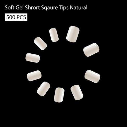 Shills Professional Soft Gel Short Square Tip -PT25-NATURAL