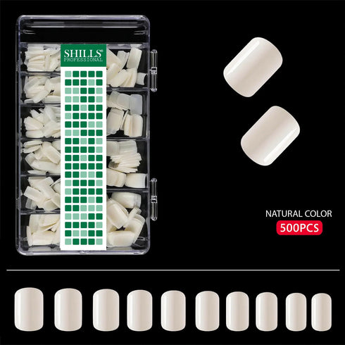 Shills Professional Soft Gel Short Square Tip -PT25-NATURAL