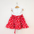 Bachpan kids wear Charming Red & White Polka Dot Flutter-Sleeve Dress