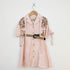 Bachpan kids wear Elegant Blush Peach Sequined Shirt Dress with Woven Belt