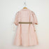 Bachpan kids wear Elegant Blush Peach Sequined Shirt Dress with Woven Belt