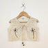 Bachpan kids wear Vintage-Style Sage Green Tiered Dress & Crochet Vest Set