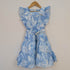 Bachpan kids wear Charming Blue & White Floral Tiered Sundress