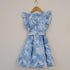 Bachpan kids wear Charming Blue & White Floral Tiered Sundress