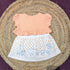 Bachpan kids wear Baby Girls Two-Piece Animal & Polka Dot Dress Set (Peach)