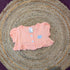 Bachpan kids wear Baby Girls Two-Piece Animal & Polka Dot Dress Set (Peach)