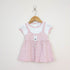 Bachpan kids wear Sweet Pink Floral Bunny 2-in-1 Layered Dress