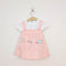 Bachpan kids wear Peach Ocean Explorer Pinafore & Wave Print Tee Set