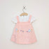 Bachpan kids wear Peach Ocean Explorer Pinafore & Wave Print Tee Set