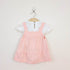 Bachpan kids wear Peach Ocean Explorer Pinafore & Wave Print Tee Set