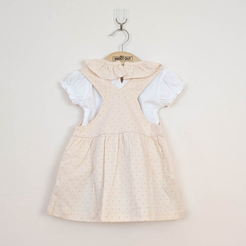Bachpan kids wear Baby Girl 2-Piece "Sweet Home" Bunny Pinafore Dress Set