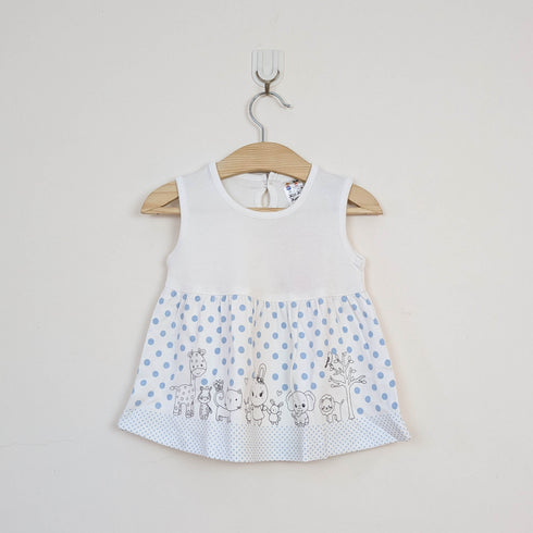 Bachpan kids wear Baby Girls Two-Piece Animal & Polka Dot Dress Set