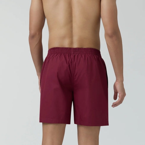 XYXX Pace Cotton Boxer Shorts Bold Burgundy