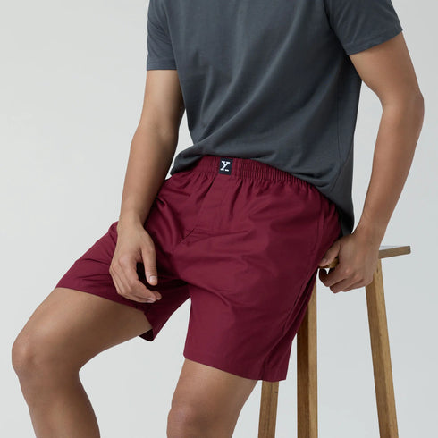 XYXX Pace Cotton Boxer Shorts Bold Burgundy