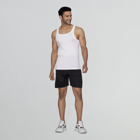 XYXX Pace Super Combed Cotton Vest Polar White