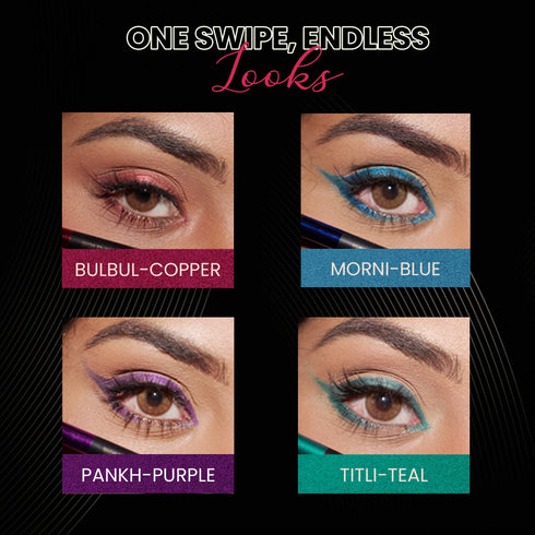 Parul Garg Beauty Shimmer Bright Beauty Kajal Pack-of-Four