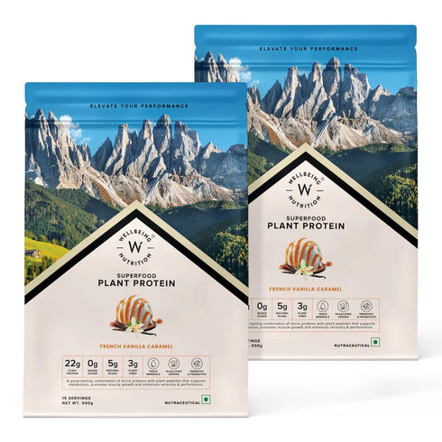 Wellbeing Nutrition Superfood Plant Protein | French Vanilla Caramel