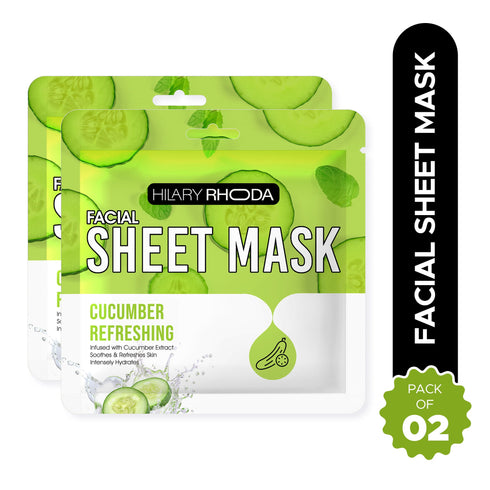 Hilary Rhoda Cucumber Refreshing Sheet Mask (Pack of 2)