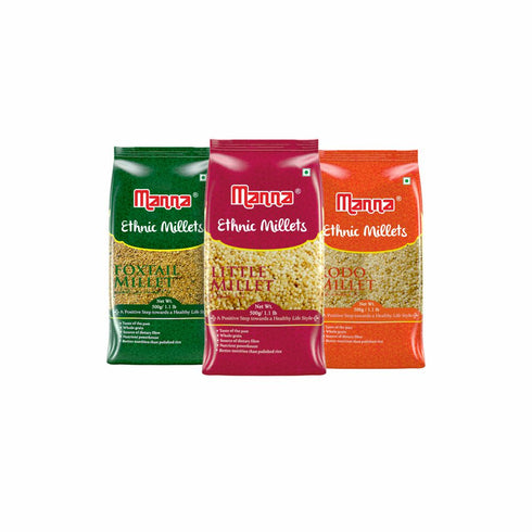 Manna Foods Millets Combo Pack of 3
